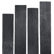 Carbonized wood board burned fir board fire-burned wood deep carbonized wood black wood grain board turtle crack crack pattern carbonized board