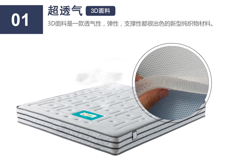 Nệm Wen Khánhgang Mủ cao su 1,5 m 1,8m lò xo xơ dừa mềm và cứng hai mặt nệm 3D bảo vệ môi trường - Nệm nệm cao su