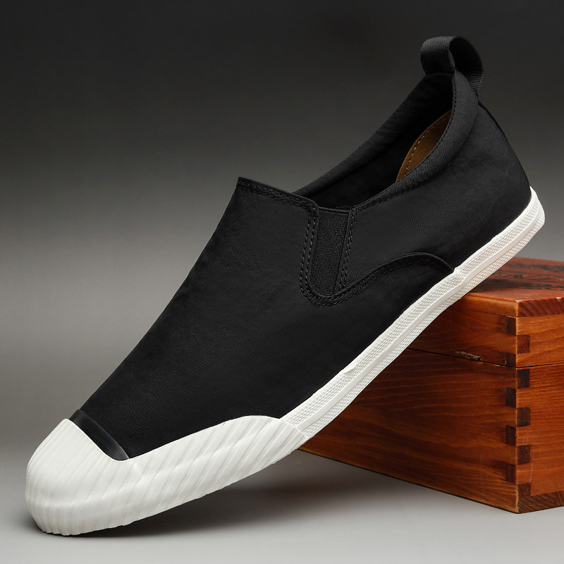 2022 new autumn men's casual shoes Korean version slip-on slip-on shoes trend canvas shoes men's old Beijing cloth shoes