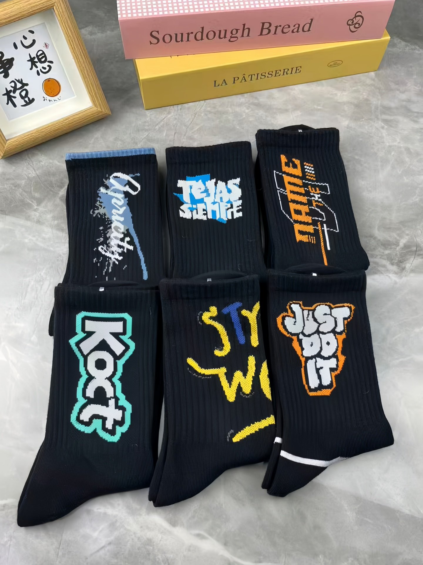 Black Socks for Boys, Pure Cotton Mid-Calf Socks, Winter 2025 New Style, Boys' Sports Long Socks, Basketball Trendy Socks
