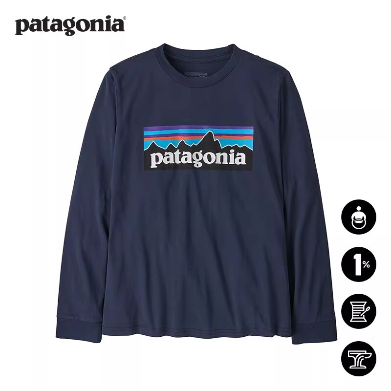 Children's Cotton Long-Sleeved T-Shirt P-6 Logo 62275 Patagonia Patagonia
