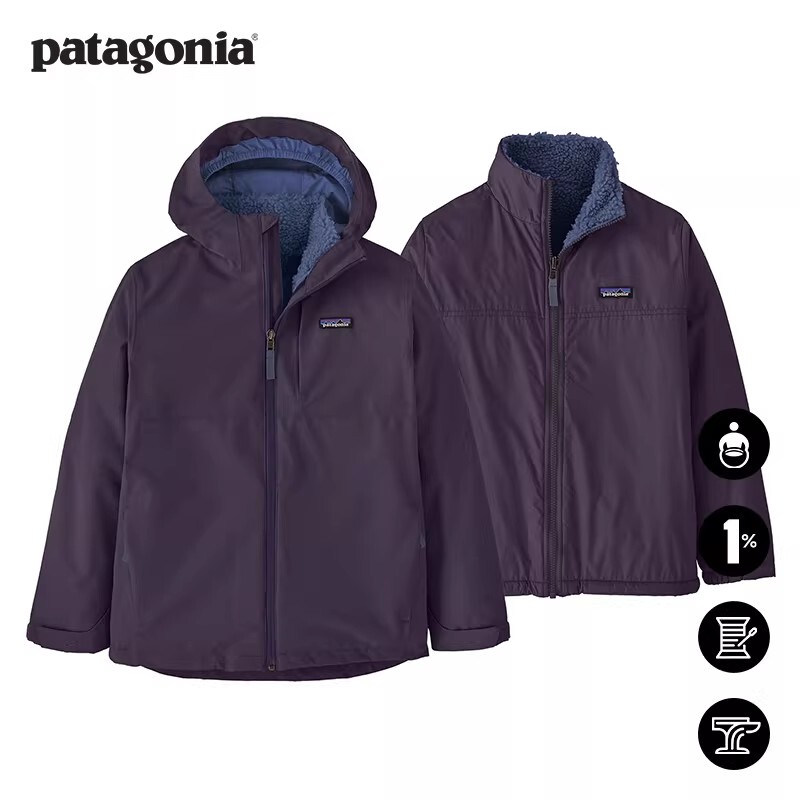 Big Kids' 4-in-1 Waterproof Jacket Everyday 68035 Patagonia Patagonia Big Kids' 4-in-1 Waterproof Jacket Everyday 68035 Patagonia Patagonia