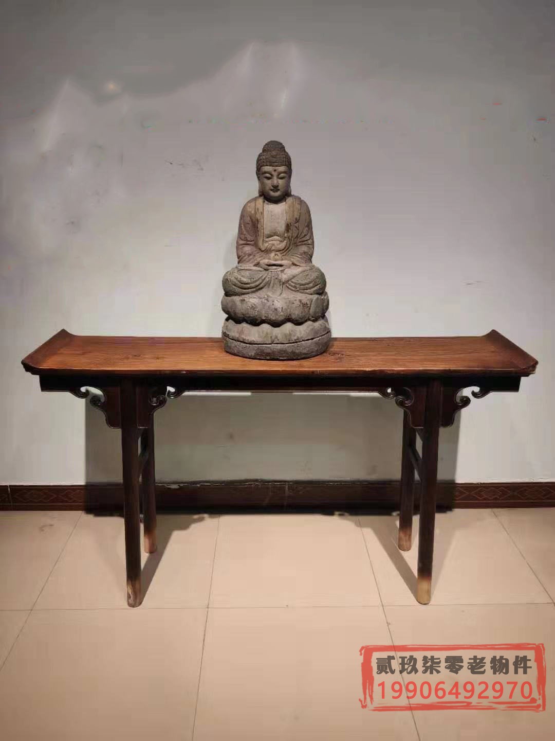 Antique Collections Old Furniture Second-hand old objects flat-head case Several Buddhist cases Chinese solid wood Ming and Qing Classical Pendulum