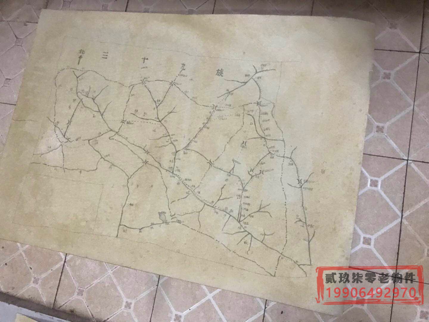 Old Objects Pure Hand Painted Old Map Red Culture Nostalgia Collection Pendulum retro Decorative Paintings