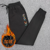 Sports Pants Women Autumn Winter Loose Bunches Pure Cotton Plus Suede Sweatpants Thickened Outwear Spring Autumn Clothing Casual Pants Women Pants