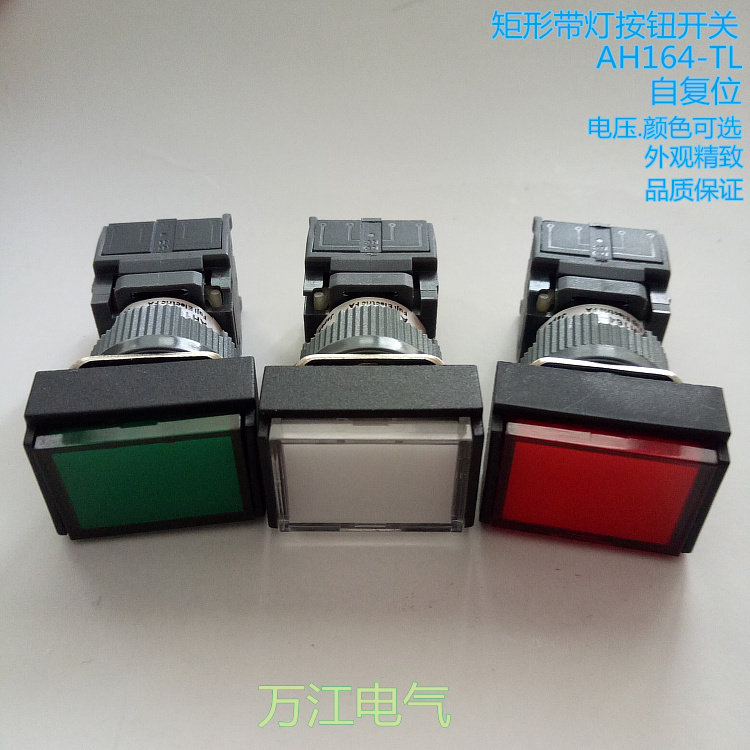 AH164-TL Fuji type rectangular with lamp self-reset AH164-TLR11E3 button switch AH165-TL