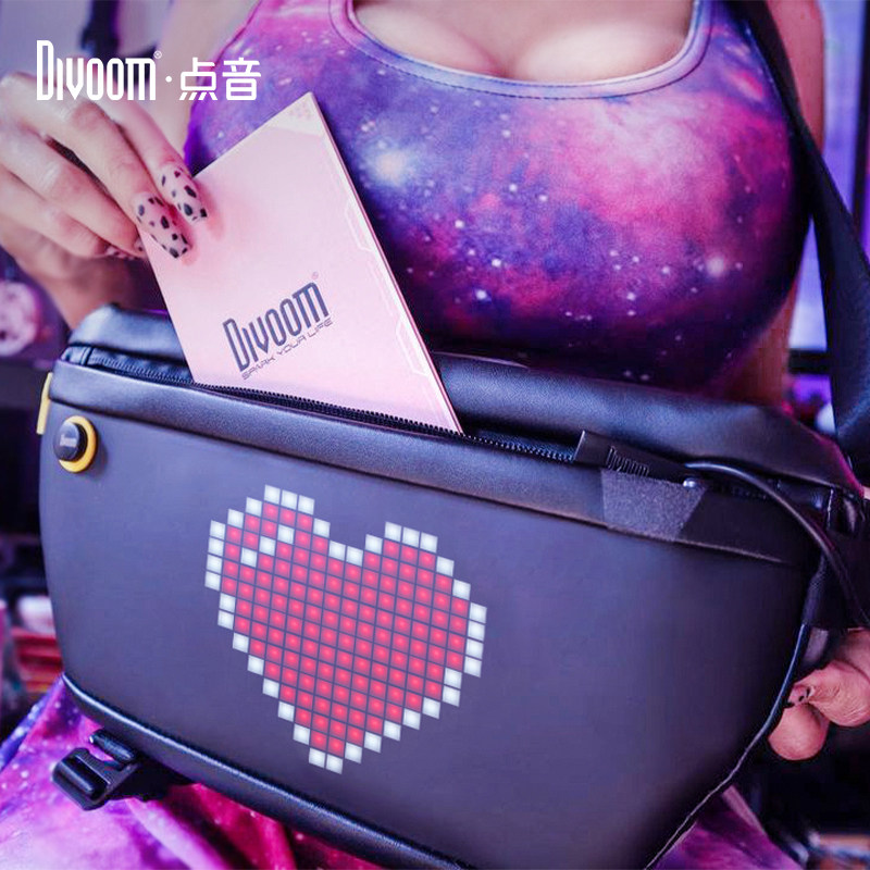 Point Audio Slant Satchel Satchel satchel Waterproof Tide Card Men Single Shoulder Bag LED Sport Chest Bag Women Summer