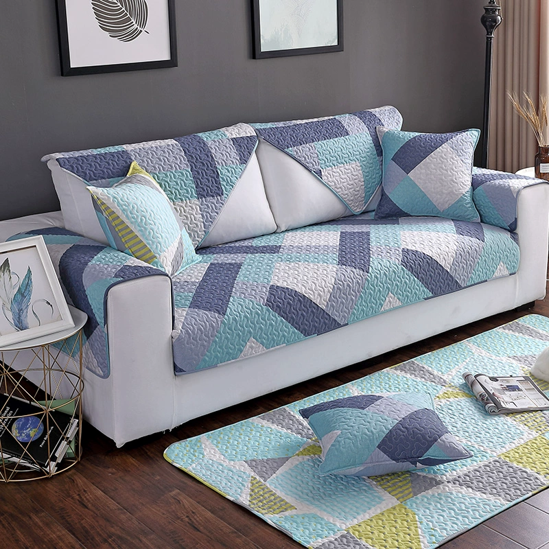 Sofa đệm Four Seasons chung tinh khiết bông vải bông chống trượt phòng khách hiện đại nhỏ gọn với da tựa lưng đệm khăn bộ đầy đủ bìa - Ghế đệm / đệm Sofa