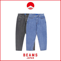 (Spot) BEAMS 21AW Day Ensemble Casual Classic Retro Washed Tapered Finish Foot Small Foot 90% Jeans