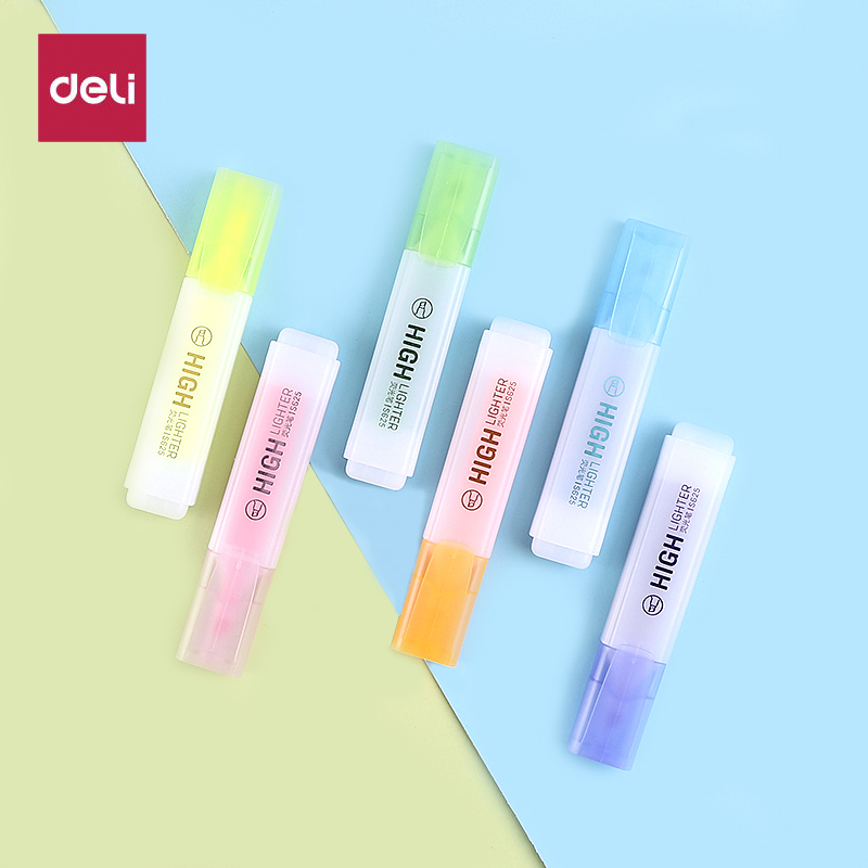 Able Fluorescent Pen Mark Pen Student With Mark Focus Color Mark Coarse Pen Candy Color Small Clear New Marker Pen Set Of Six Colors