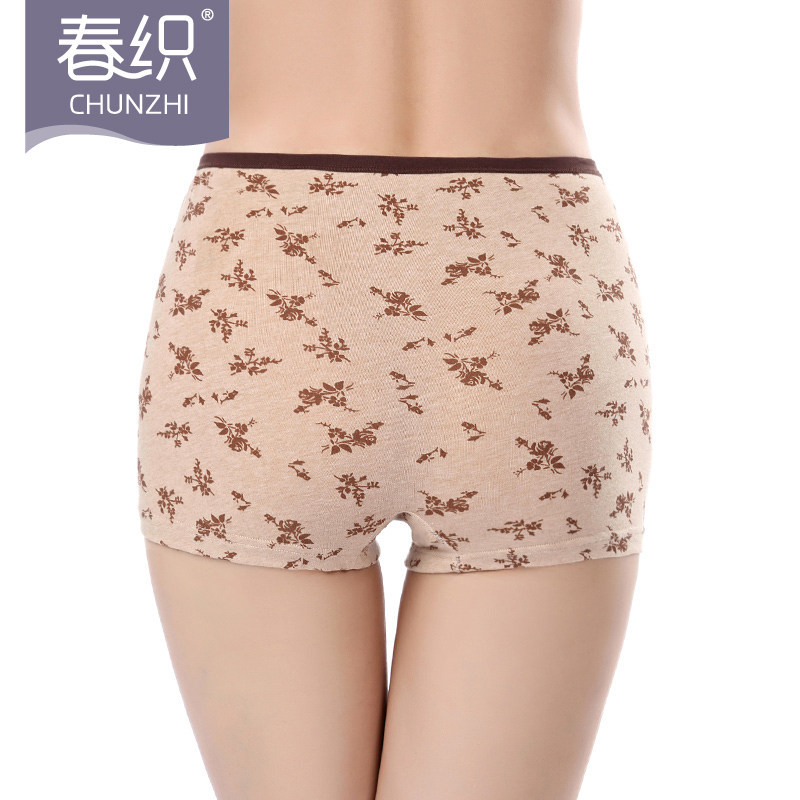 Spring loom elderly underpants ladies 4 corner pants color cotton spring thin style underpants cotton quality fabric large size underpants