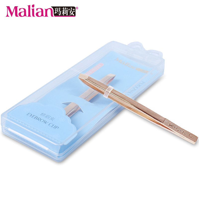 Marlianne Brow Brow Eyebrow Tweezers Sloped Eyebrow Eyebrow Pliers Plucked Mustache Armband Clips Fake mascara Beauty tools