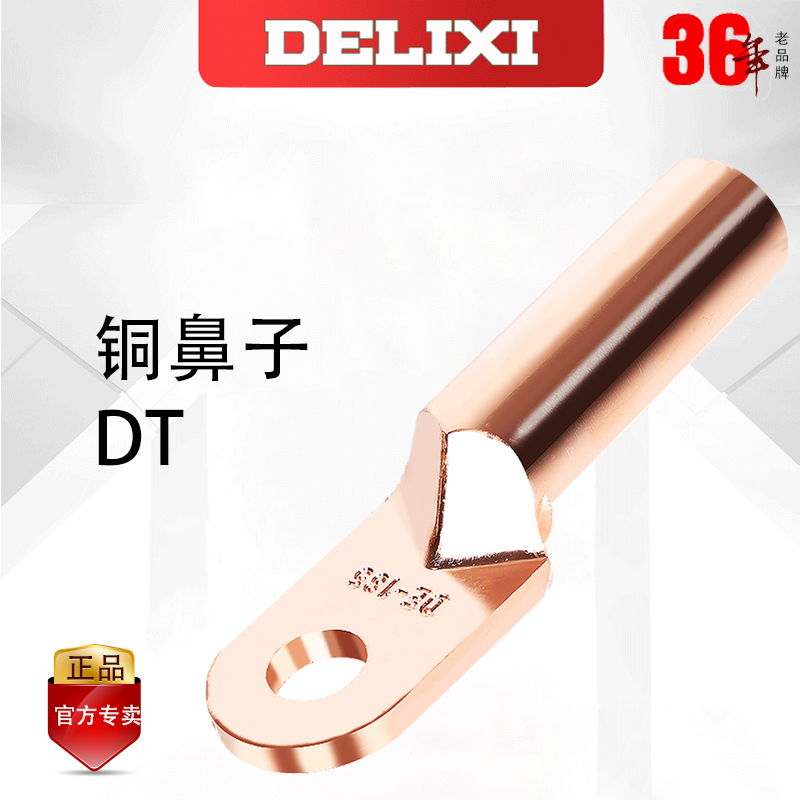 DT-16 square cable copper nose wire Nose wire ear copper terminal copper closed copper nose