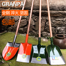 Gardening garden tools long handle agricultural shovel manganese steel shovel planting vegetables digging shovel shovel outdoor household agricultural tools
