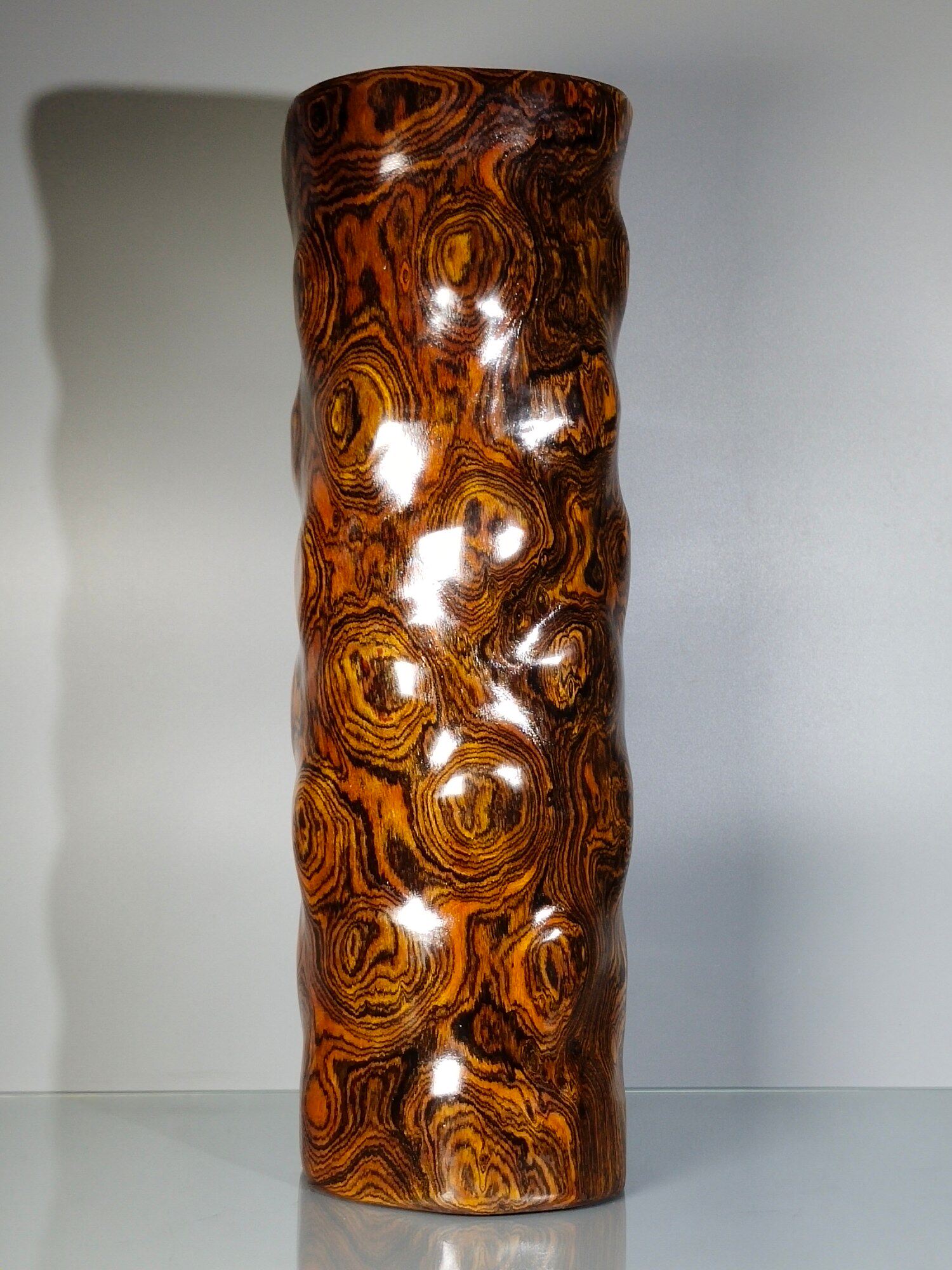 Ancient Play Miscellaneous Collection Wooden Ware Collection of Treasured Yellow Flowers Pear full flower Feng Shui Pillar Home Swing