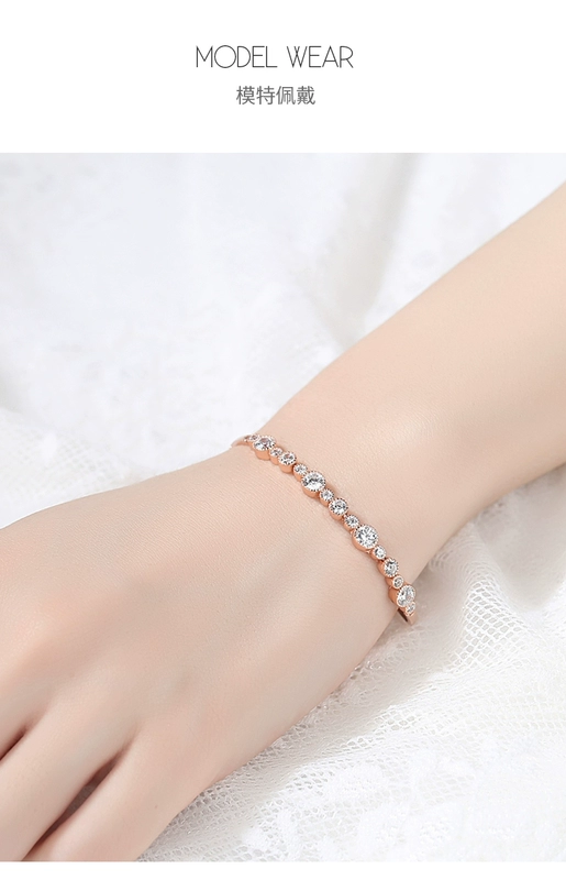 Tất cả các cách hươu có bạn vòng tay nữ bạc sterling với quà tặng sinh nhật vòng tay Swarovski zirconium cho bạn gái - Vòng đeo tay Clasp