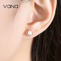 vana20 pearl stud earrings womens sterling silver 2021 new high-end summer models niche design sense earrings earrings