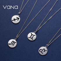 vana twelve Constellation necklace female sterling silver choker summer niche design light luxury birthday gift for girlfriend pendant