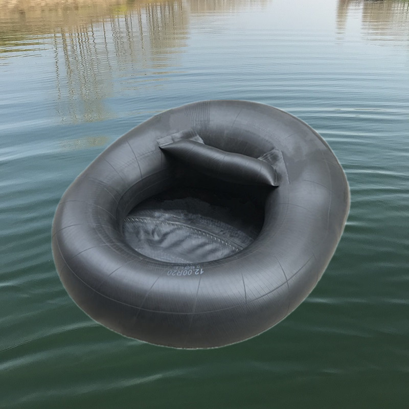 New inner tube homemade net butyl rubber thickened tire Rubber boat Rubber wear-resistant tie inflatable single-person hard-bottom boat