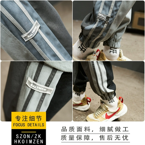 Трендовые штаны, в корейском стиле, осенние