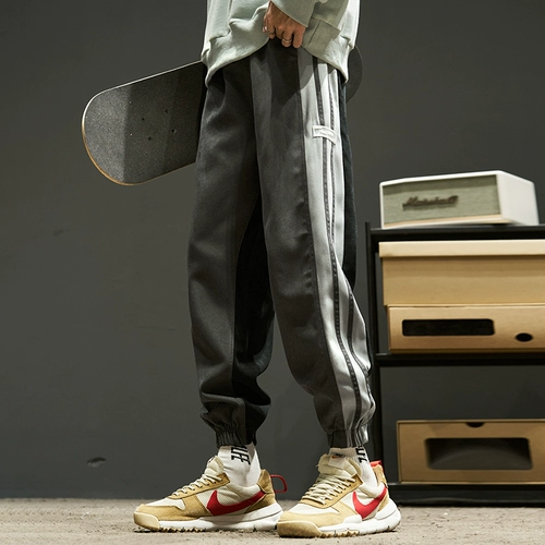 Трендовые штаны, в корейском стиле, осенние