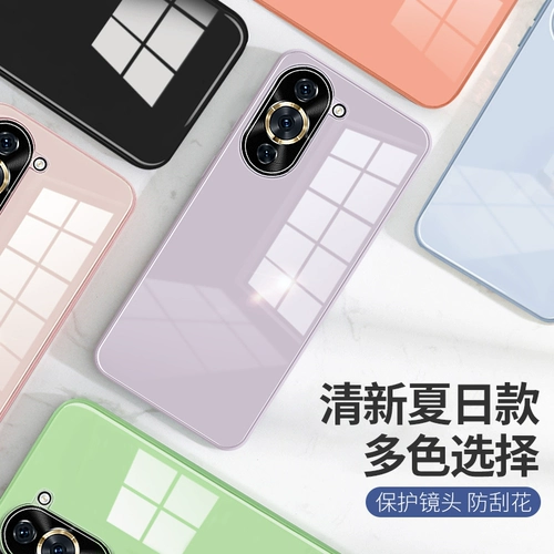 Подходит для чехла для мобильного телефона Huawei nova10 nova10pro, новый женский изогнутый экран, стекло, защитная крышка, объектив, все включено, защита от падения, Huanai nowa10por, модный мужской высококачественный розовый ультратонкий без полей