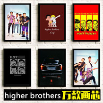 High brothers Haier brothers Poster Decorative Painting Photo Frame Posters Hip-hop Rap Rap Dormitory