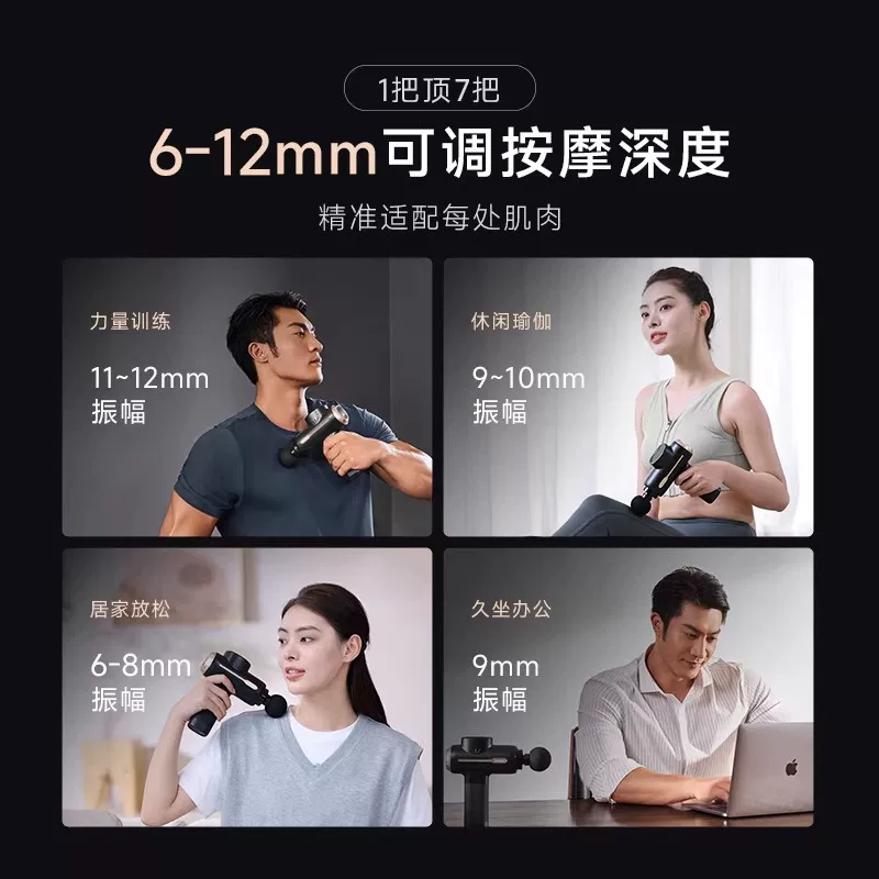 Beyikang Ti Pro Max Fascial Gun Metal Massage Head ABS Body Electric Deep Muscle Massager
