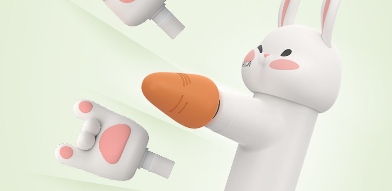 Массаж пушка 倍益康兔兔子mini筋膜枪bunny迷你肌肉按摩器颈膜枪按摩枪送女生 Beoka