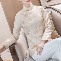 Tang womens winter clothes the Republic of China style improved version of Hanfu Chinese elements Chinese buckle tops womens Chinese style retro Womens Wear