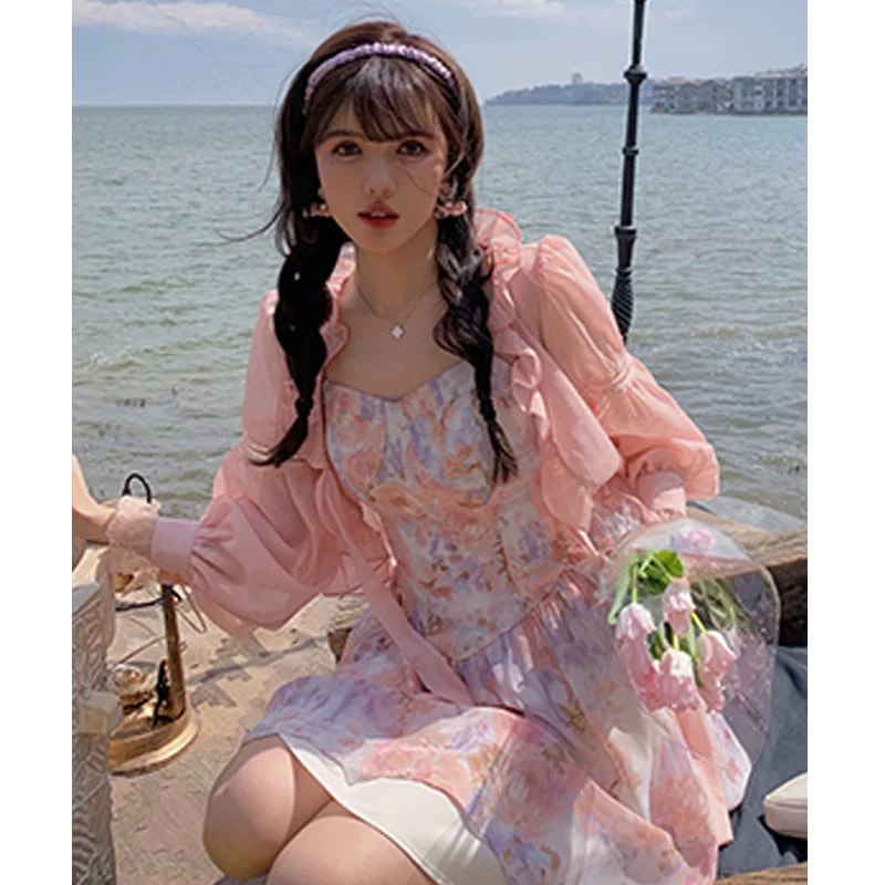Тонкая кофта, Slip-dress, летняя шифоновая накидка