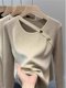 Coffee-Colored Knitted Base Shirt for Women, Autumn and Winter 2024 New Style, Stylish Inner Wear Sweater, Halter Top