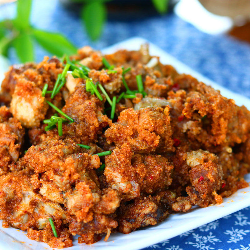 Half-cooker private house vegetable authentic rice flour goose Hunan special production farmhouse goose now kill now and fry homemade and do it now