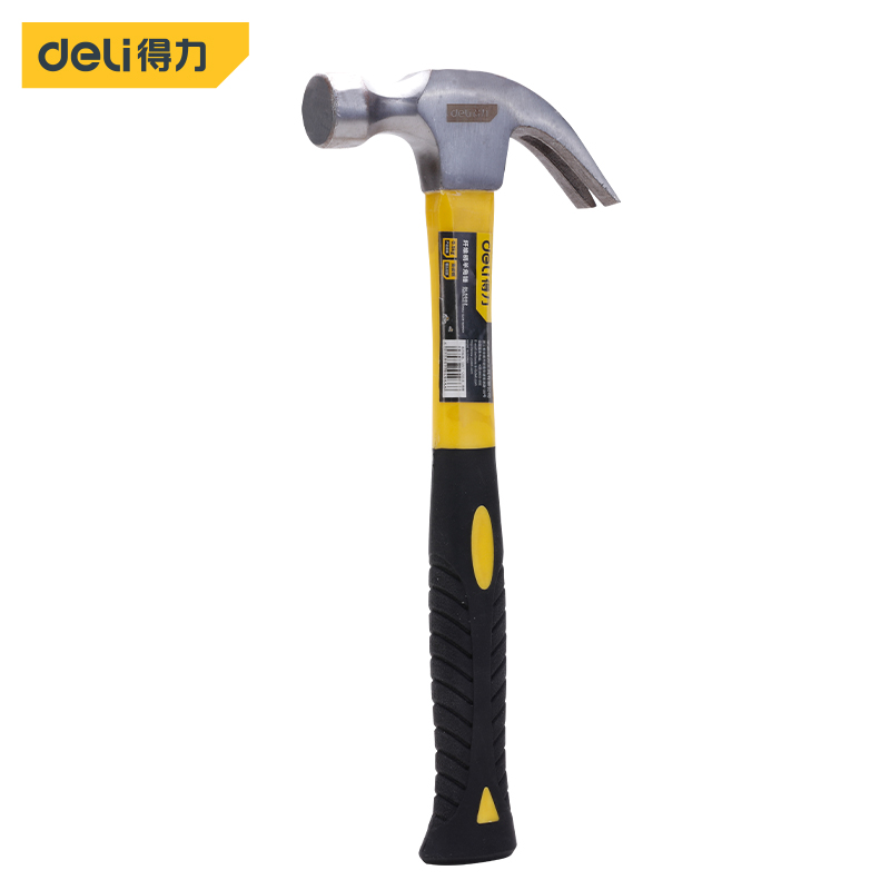 Powerful multifunctional claw hammer fiber handle nail woodworking small iron hammer hammer 0 5kg