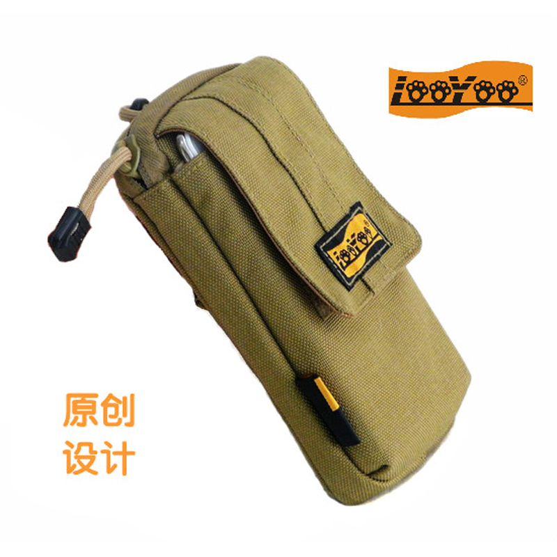 Road tour A133 external military nylon double layer 5 5 inch large screen mobile phone EDC thin male fanny pack note2 3 hanging arm bag