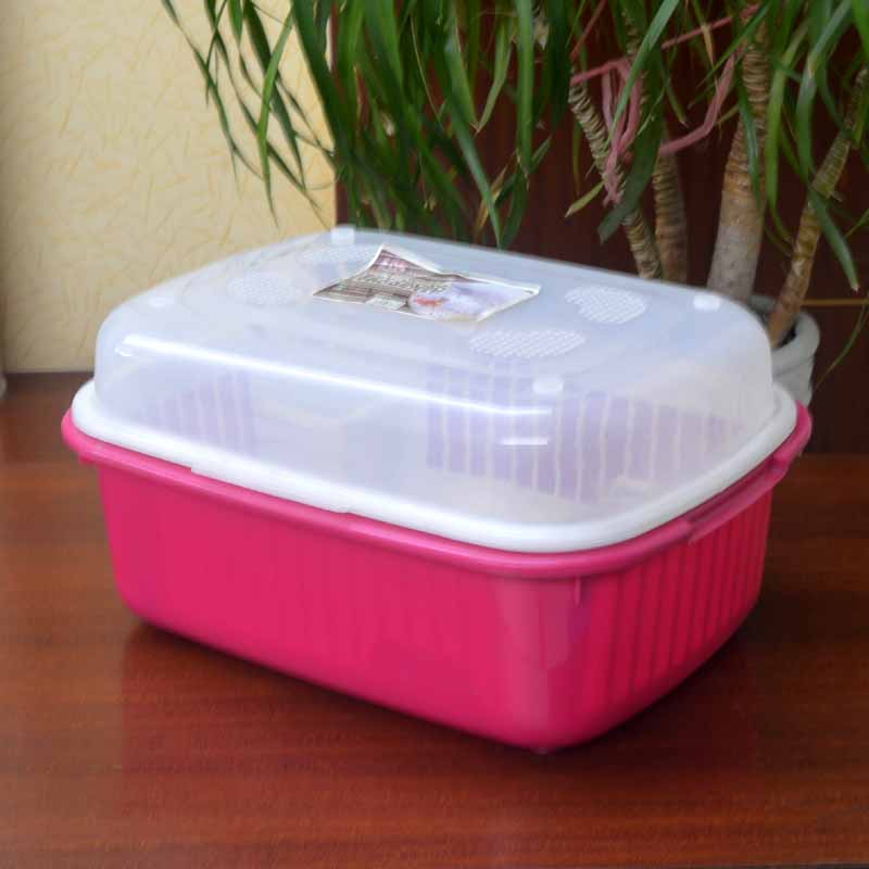 Plastic with lid transparent Bowl trays Large Number of plastic bowls Basins Drain Racks Drip Bowls and chopsticks Dish Racks Thickened
