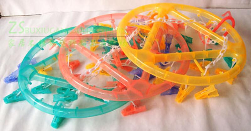 18 Clips Windproof Sock Holder Round Plastic Drying Hanger Sock Clip Holder Diaper Rack Towel Rack Drying Rack quantity