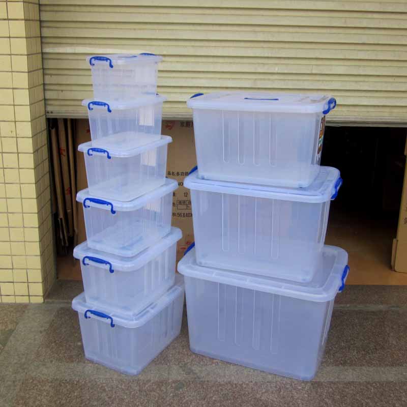 Quilt large, medium and small pulley transparent plastic sorting box plastic covered handle box storage box quantity