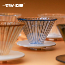 MHW-3BOMBER Bomber Wizard filter cup heat-resistant glass V60 coffee filter cup hand-brewed coffee filter