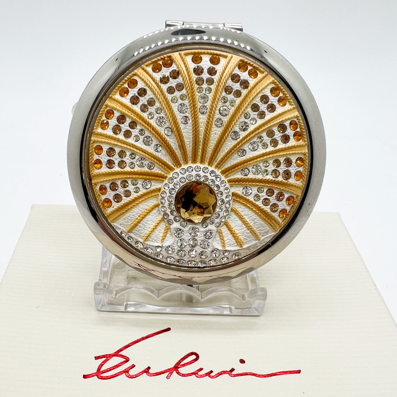 Russian small mirror bifacial portable with portable makeup mirror Harbin Tourist Souvenir Side Magnify Castle