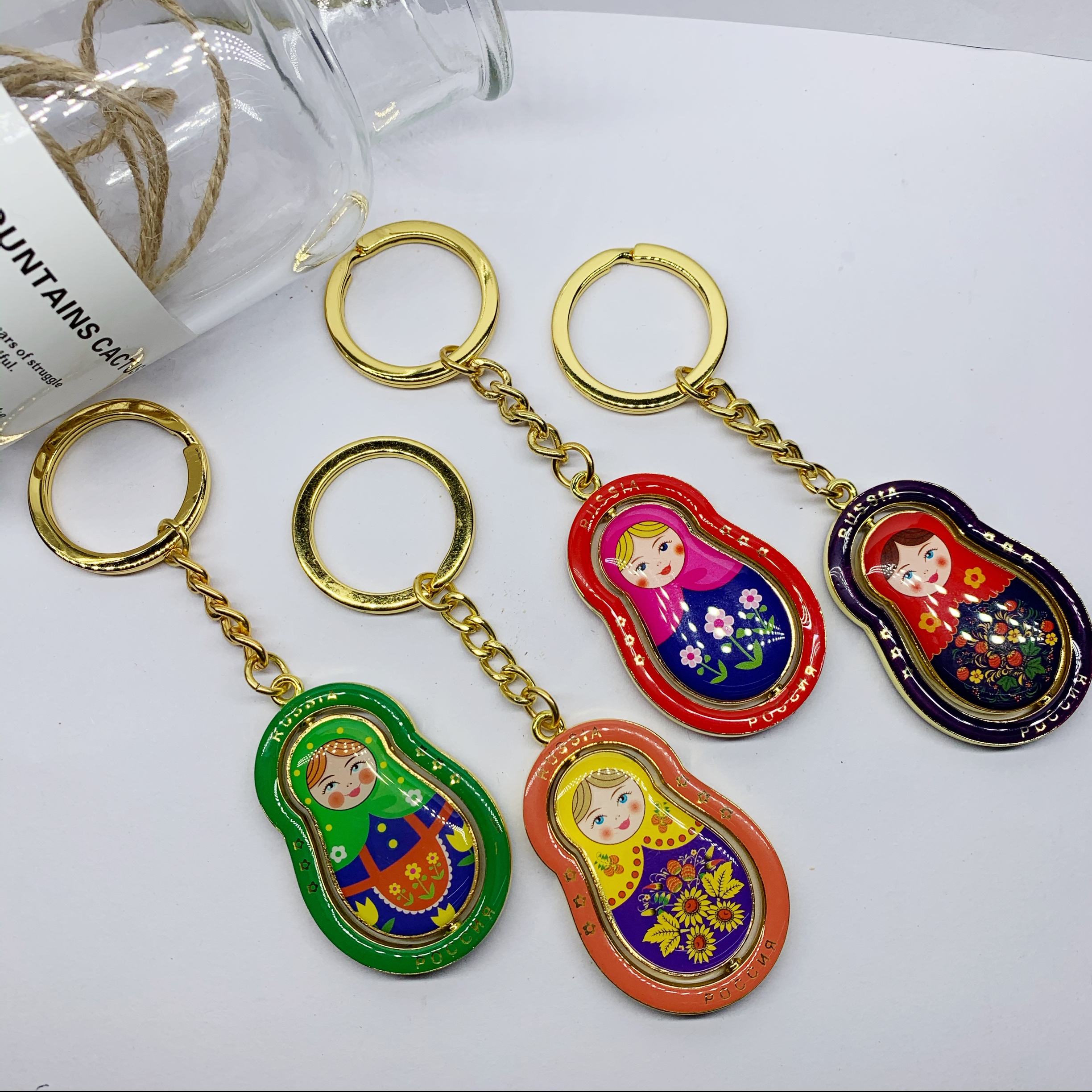 Russian Goods Kit Eva Keychain Exquisite Carry-on Tourist Special Souvenir Popularity Button Business Giveaway Round Ornament