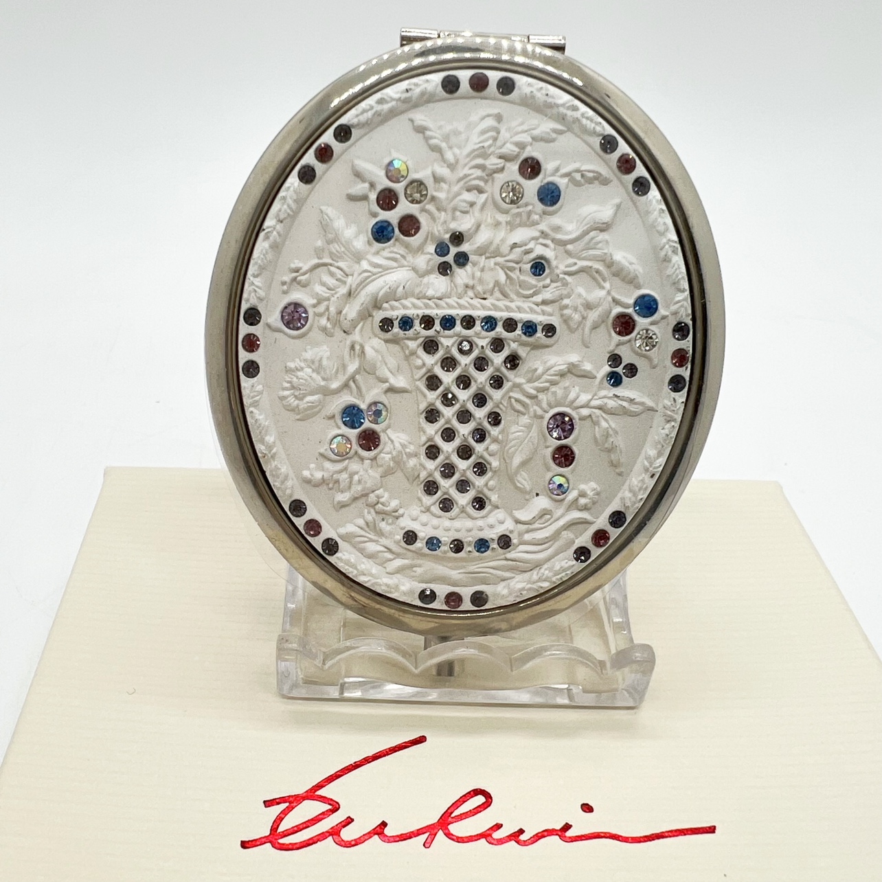 Russian make-up mirror oval double-sided portable folding creative gift with small mirror popularity dragonfly