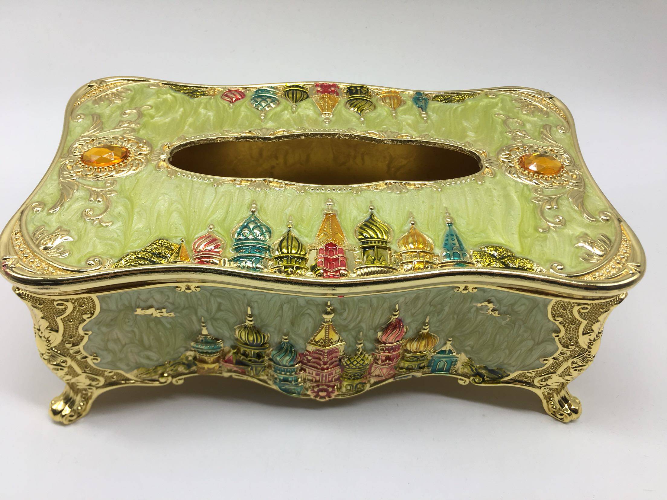 European tissue box Russian creative retro household large hotel dining room toilet paper box Kehong Castle