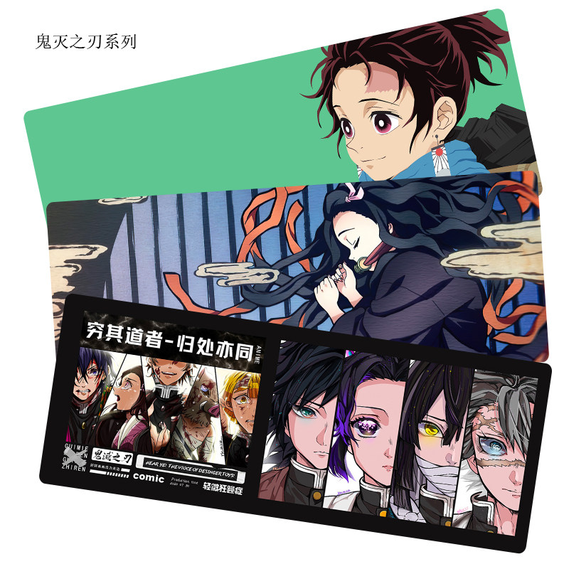 Oversized Japanese mouse pad Ghost Killing Blade Surrounding Anime Computer Pad Nezuko Tanjiro Keyboard Pad Desk Pad
