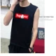 Áo vest nam mùa hè rộng rãi cotton thể thao áo len XL không tay quây áo thun xu hướng áo thể dục - Áo vest cotton vest nam trung niên
