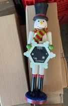 Height 38cm snowman Glitter process White slightly yellow