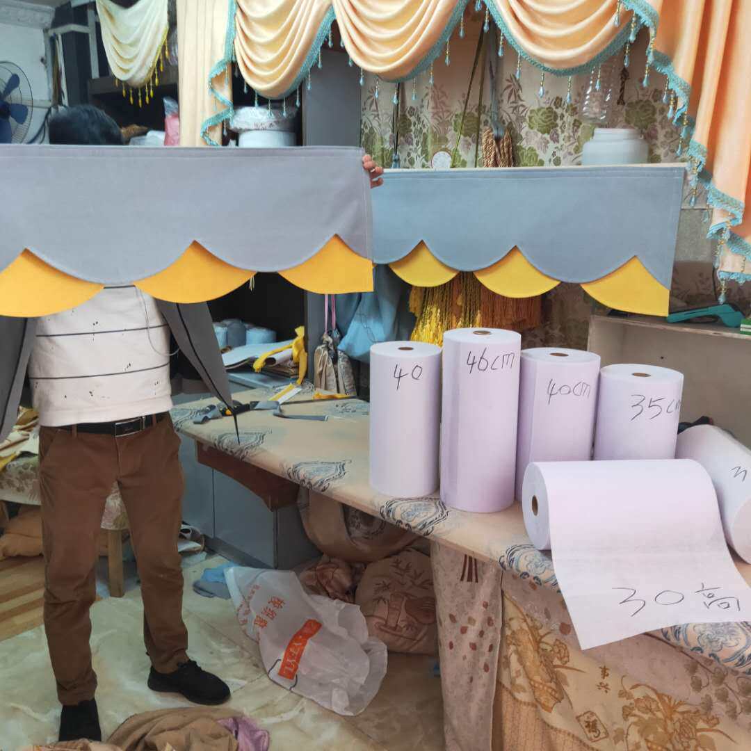 Curtains are specially made for flat mantle, adhesive interlining, adhesive interlining, resin lining, waist lining, textile lining and auxiliary materials, hard lining, hard cloth lining, curtain head lining