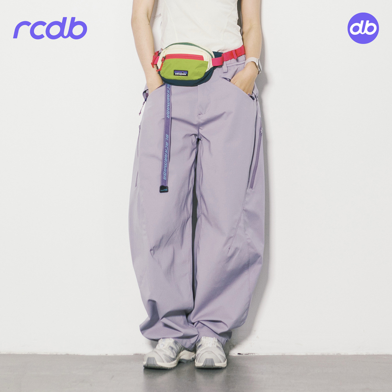 Rcdb Outdoor Windproof and Water-Repellent Wide-Leg Softshell Pants for Men and Women, Quick-Drying, Antibacterial, Multi-Pocket Workwear Straight-Leg Sports Pants