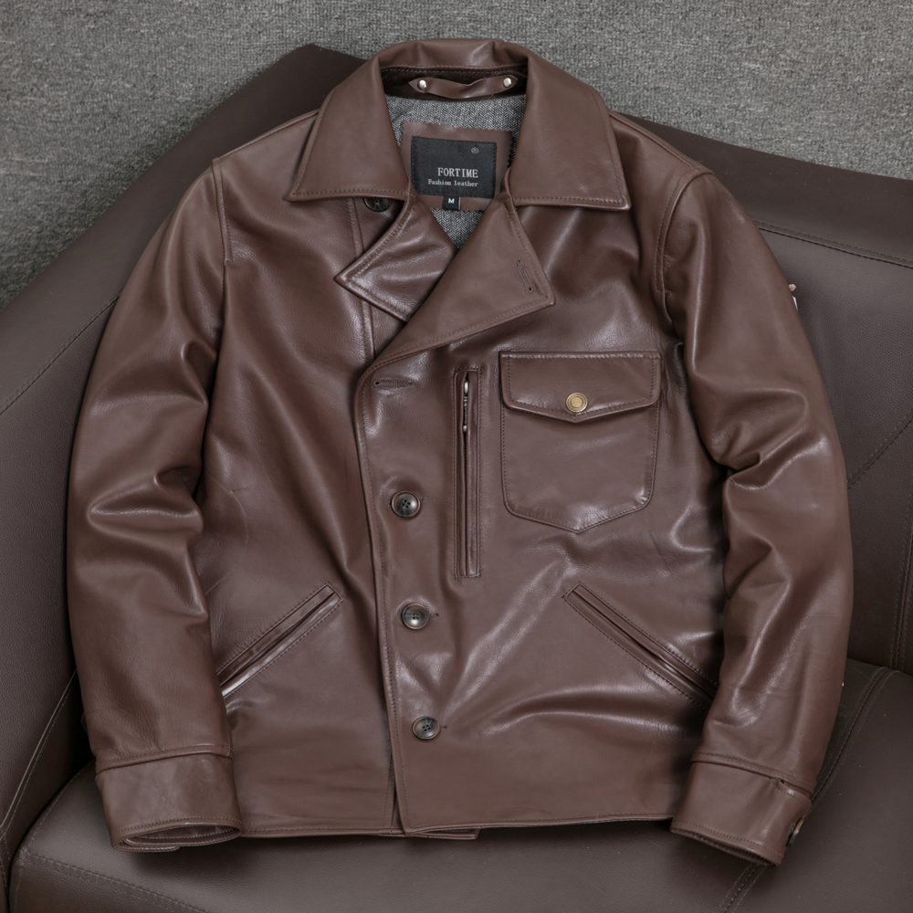 California Cutty Hay Tire Head Tire Soft Soft and Soft Light Fur Dress Men Fix Leather Jacket