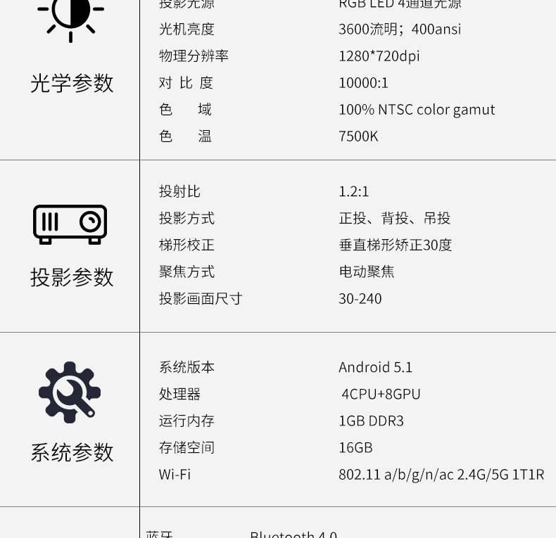 Máy chiếu Meigao M8 gia đình Android thông minh 1080p HD không có màn hình TV điện thoại di động nhỏ màn hình wifi không dây rạp hát tại nhà micro - Máy chiếu